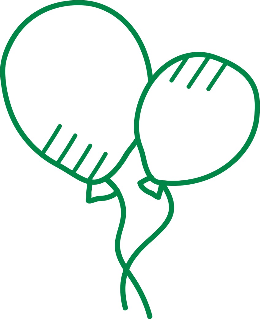 Kinder digital begleiten - gezeichnetes Luftballon-Symbol